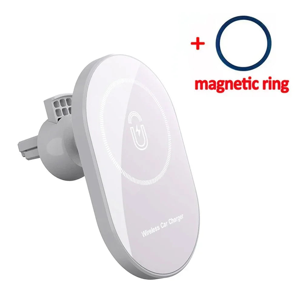 15W Magnetic Car Wireless Chargers Air Vent Phone Holder for Magsafe Iphone 17 16 15 14 13 12 Pro Max Car Fast Charging Stand
