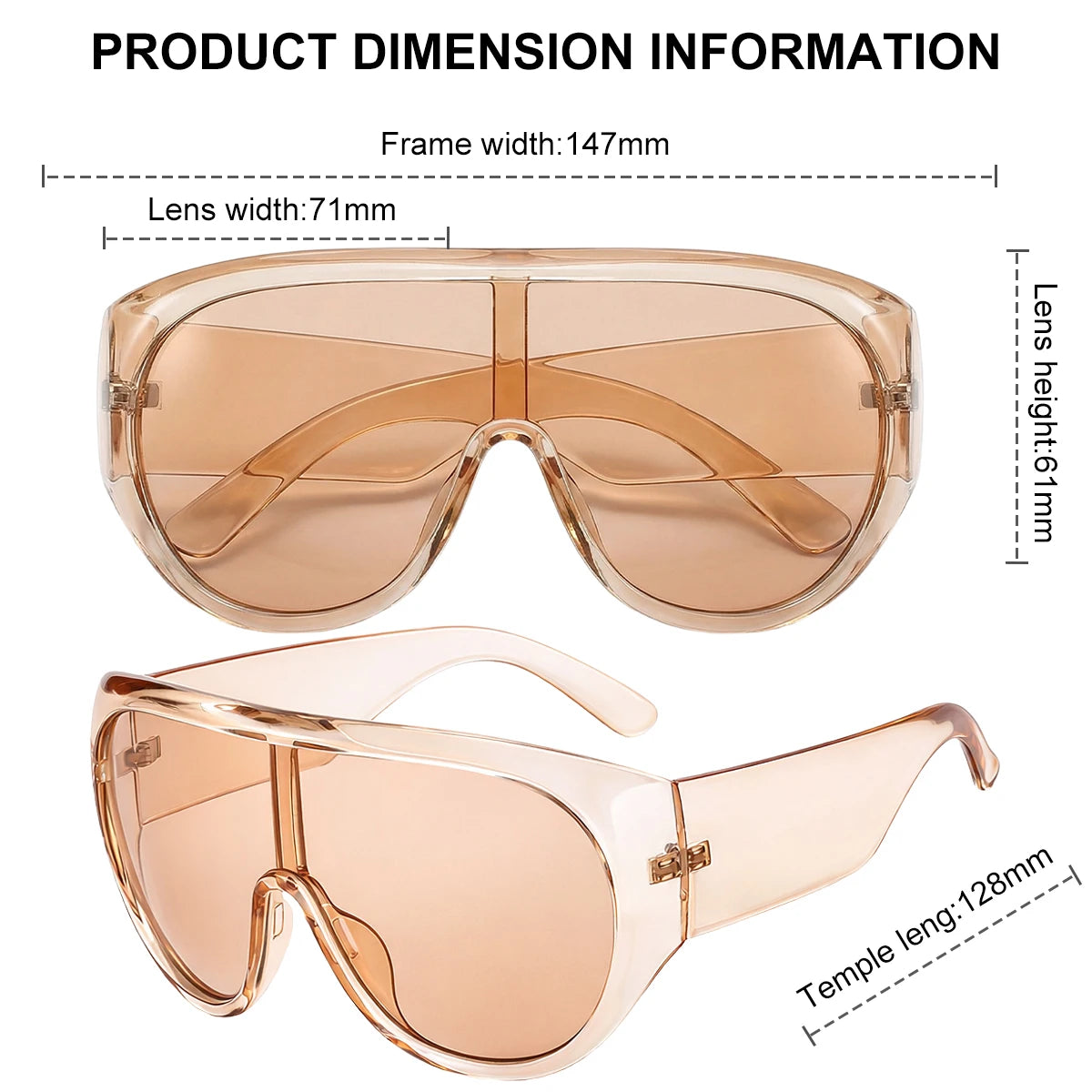 Y2K Oversized Shield Mask Sunglasses Women Futuristic Visor One-Piece Steampunk Big Frame Goggles Punk Shades Windproof Eyewear
