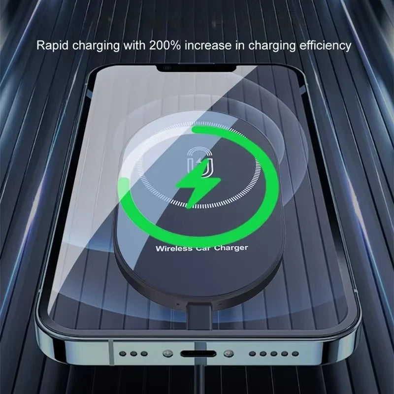 15W Magnetic Car Wireless Chargers Air Vent Phone Holder for Magsafe Iphone 17 16 15 14 13 12 Pro Max Car Fast Charging Stand