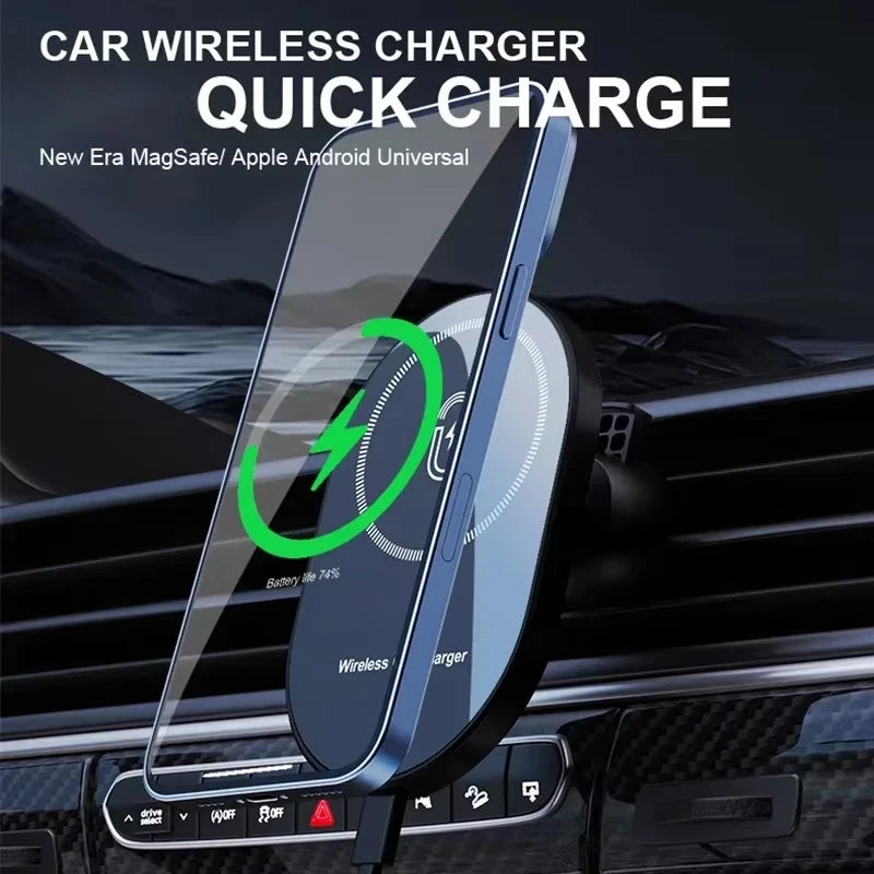 15W Magnetic Car Wireless Chargers Air Vent Phone Holder for Magsafe Iphone 17 16 15 14 13 12 Pro Max Car Fast Charging Stand