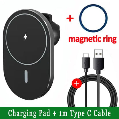 15W Magnetic Car Wireless Chargers Air Vent Phone Holder for Magsafe Iphone 17 16 15 14 13 12 Pro Max Car Fast Charging Stand