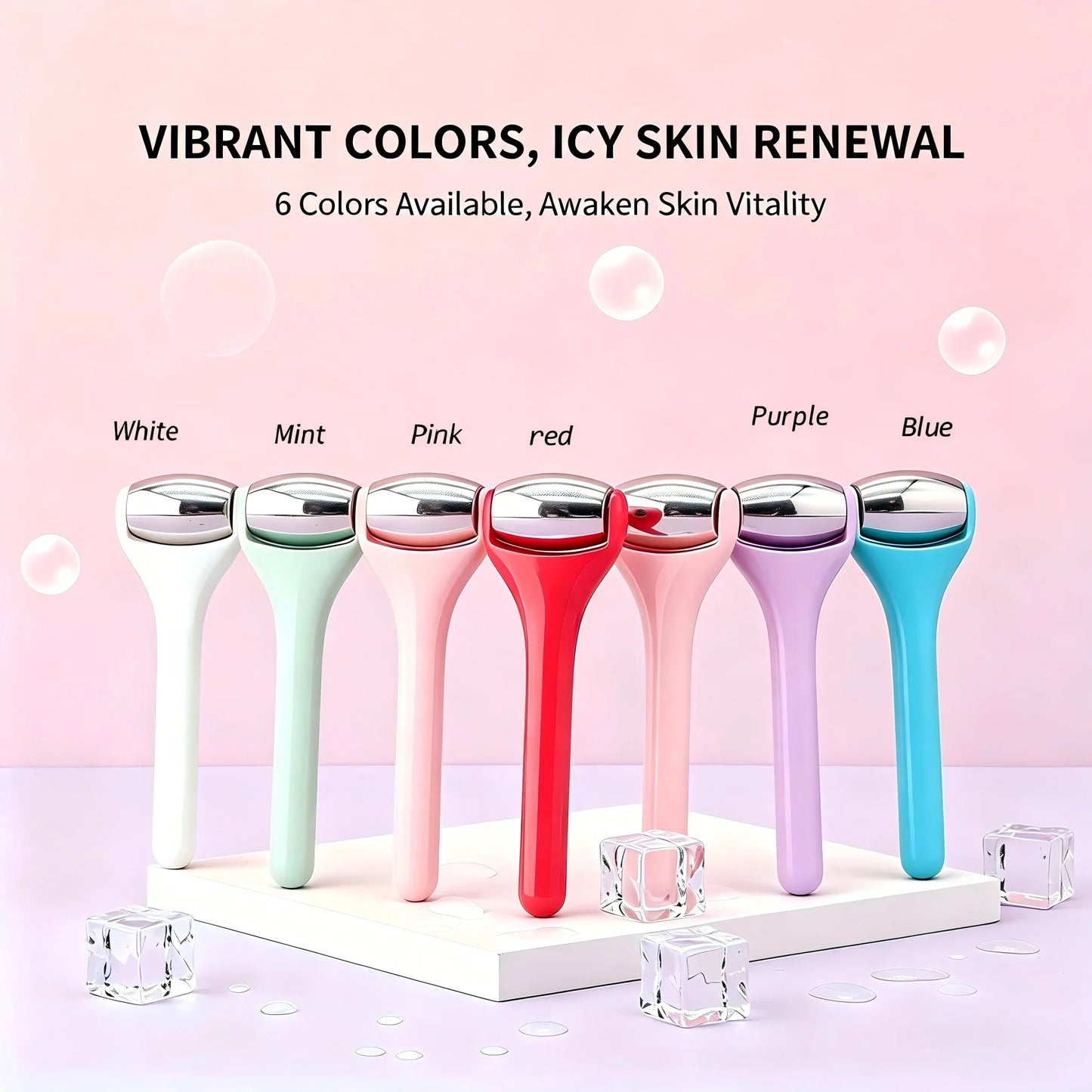 Ice Eye Roller, Cooling Stainless Steel Eye Massage Stick for Puffiness & Dark Circles, Skin Care Beauty Tool
