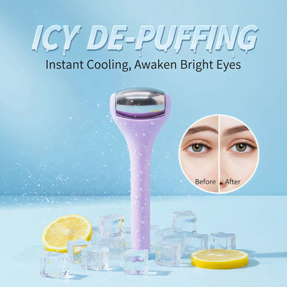Ice Eye Roller, Cooling Stainless Steel Eye Massage Stick for Puffiness & Dark Circles, Skin Care Beauty Tool